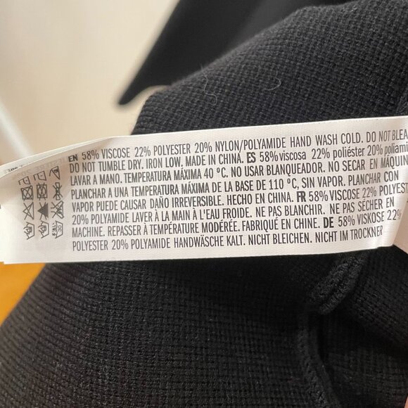 New English Factory Contrast Mini Sweater Dress Black White XS $120 - Picture 6 of 7